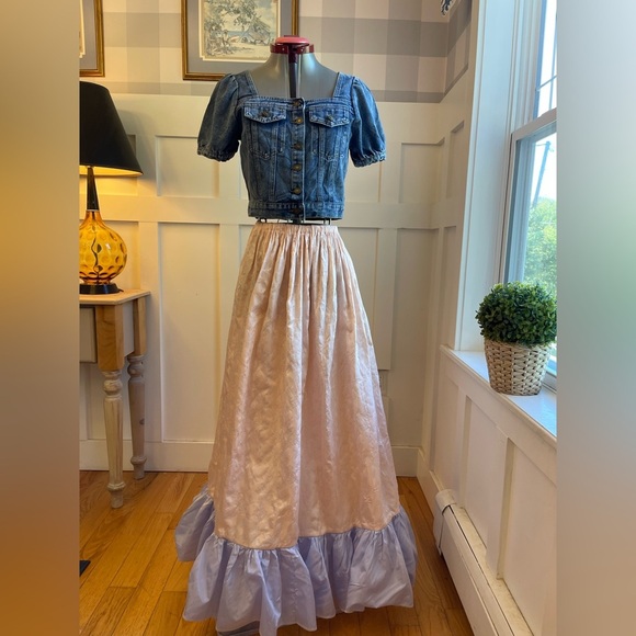 Incredible Vintage Satin Maxi Skirt Size Large - Picture 10 of 10